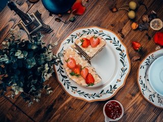 Обои клубника, ягоды, сладкое, торт, десерт, крем, strawberry, berries, sweet, cake, dessert, cream разрешение 5760x3840 Загрузить