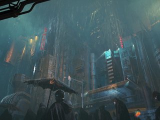 Обои города, мрачный, дождь, artwork, фэнтези искусства, зонт, skycrapers, здания, futuristic city, col price, science fiction, людей, фантазии, артист, sci-fi, city, dark, rain, fantasy art, umbrella, skycrapers of, building, people, fantasy, artist разрешение 2112x1188 Загрузить