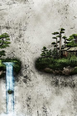 Обои водопад, острова, бансай, медитация, waterfall, islands, bonsai, meditation разрешение 1920x1200 Загрузить