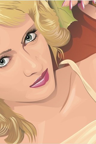 Обои девушка, вектор, взгляд, girl, vector, look разрешение 1920x1440 Загрузить