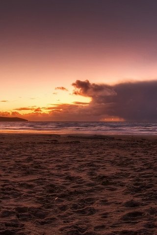 Обои закат, море, песок, пляж, sunset, sea, sand, beach разрешение 3200x1200 Загрузить