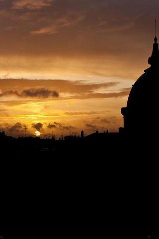 Обои солнце, закат, париж, силуэт, крыши, the sun, sunset, paris, silhouette, roof разрешение 1920x1280 Загрузить