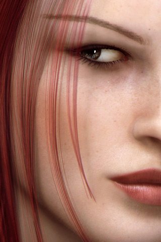 Обои девушка, портрет, взгляд, лицо, эльфийка, красные волосы, girl, portrait, look, face, elf, red hair разрешение 1920x1080 Загрузить