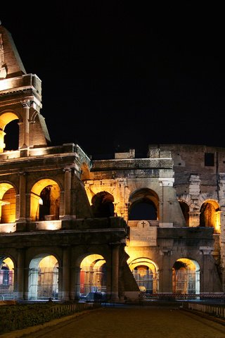 Обои ночь, италия, колизей, рим, night, italy, colosseum, rome разрешение 3216x2144 Загрузить