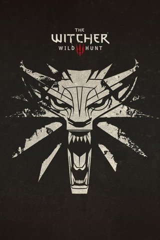 Обои логотип the witcher 3 wild hunt с волчьим аму, logo the witcher 3 wild hunt wolf amu разрешение 1920x1080 Загрузить