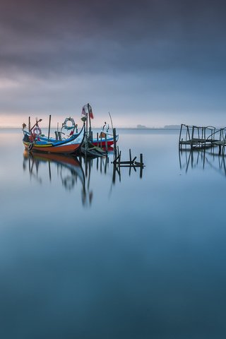 Обои причал, лодка, океан, pier, boat, the ocean разрешение 1920x1200 Загрузить