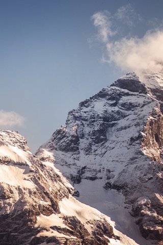 Обои небо, снег, гора, швейцария, альпы, маттерхорн, the sky, snow, mountain, switzerland, alps, matterhorn разрешение 2048x1280 Загрузить