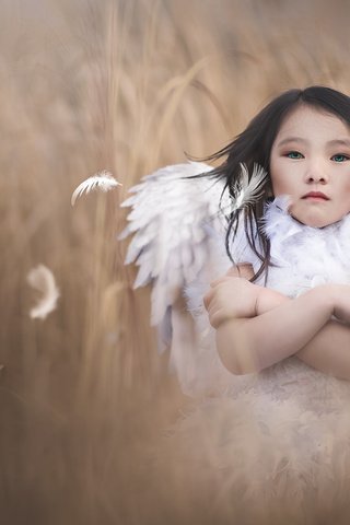 Обои фон, девочка, ангел, background, girl, angel разрешение 2048x1216 Загрузить
