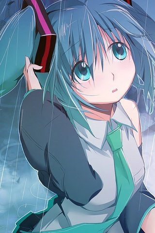 Обои глаза, взгляд, девочка, дождь, вокалоид, воколоид, eyes, look, girl, rain, vocaloid разрешение 1920x1080 Загрузить