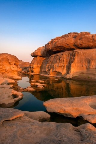 Обои река, скалы, камни, закат, парк, таиланд, grand canyon, каменное, sampanbok, river, rocks, stones, sunset, park, thailand, stone разрешение 4288x2848 Загрузить