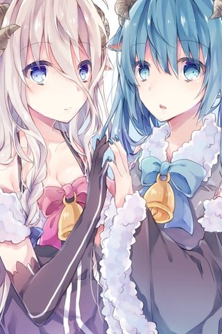 Обои аниме, девушки, вокалоид, рога, мику хацунэ, мангака, anime, girls, vocaloid, horns, hatsune miku, mangaka разрешение 2039x1378 Загрузить