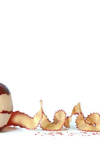 Обои фон, фрукты, яблоко, стружка, кожура, точилка, строгалка, background, fruit, apple, chips, peel, sharpener, strogili разрешение 2048x1365 Загрузить
