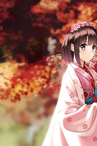 Обои цветы, кимоно, saenai heroine no sodatekata, katou megumi, megumi, flowers, kimono разрешение 2000x1285 Загрузить