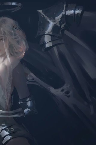 Обои арт, девушка, wlop, ghostblade, призрачный клинок, art, girl, ghost blade разрешение 1920x1128 Загрузить