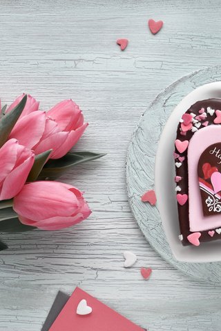 Обои сердечко, букет, тюльпаны, шоколад, десерт, anya ivanova, . шоколад, heart, bouquet, tulips, chocolate, dessert разрешение 5200x3467 Загрузить