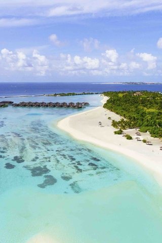 Обои океан, остров, курорт, лагуна, мальдивы, the ocean, island, resort, laguna, the maldives разрешение 3921x2449 Загрузить