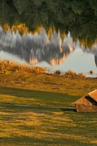 Обои река, осень, дом, river, autumn, house разрешение 1942x1176 Загрузить