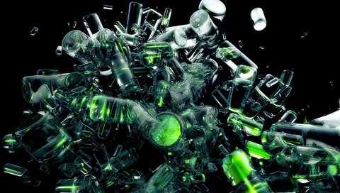 Обои зелёный, предметы, цилиндры, прозрачный, стекло, green, items, cylinders, transparent, glass разрешение 1920x1200 Загрузить