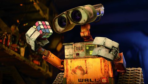 Обои валл-и, kubick-rubik, admire, wall-e разрешение 2100x1412 Загрузить