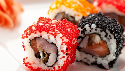 Обои рыба, японии, икра, рис, суши, роллы, морепродукты, японская кухня, fish, japan, caviar, figure, sushi, rolls, seafood, japanese cuisine разрешение 2880x2058 Загрузить