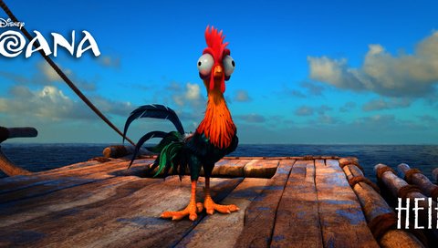 Обои дисней, моана, heihei, хей-хей, disney, moana, hey-hey разрешение 3840x1608 Загрузить