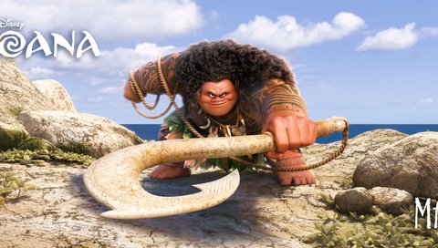 Обои дисней, моана, мауи, disney, moana, maui разрешение 3839x1607 Загрузить