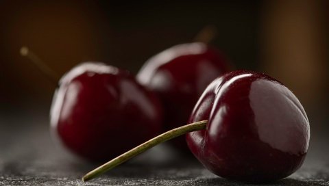 Обои макро, черешня, ягоды, вишня, macro, cherry, berries разрешение 2026x1346 Загрузить