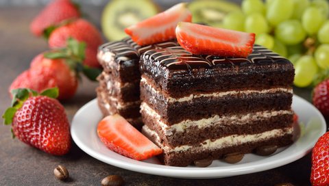 Обои клубника, ягоды, десерт, пирожное, strawberry, berries, dessert, cake разрешение 6016x4016 Загрузить