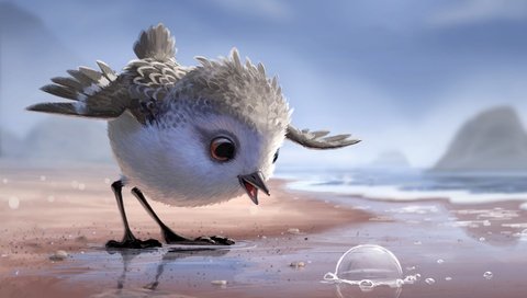 Обои мультфильм, клюв, перья, птичка, пиксар, дисней, cartoon, beak, feathers, bird, pixar, disney разрешение 2880x1800 Загрузить