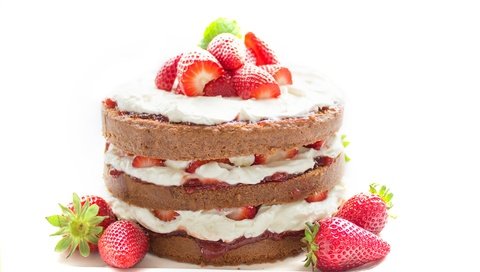 Обои клубника, ягоды, сливки, торт, десерт, strawberry, berries, cream, cake, dessert разрешение 4992x3342 Загрузить