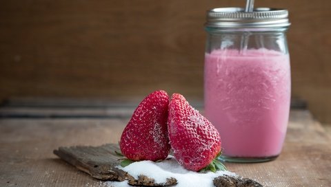 Обои напиток, еда, клубника, молоко, сладкое, трубочка, банка, сахар, drink, food, strawberry, milk, sweet, tube, bank, sugar разрешение 2000x1588 Загрузить