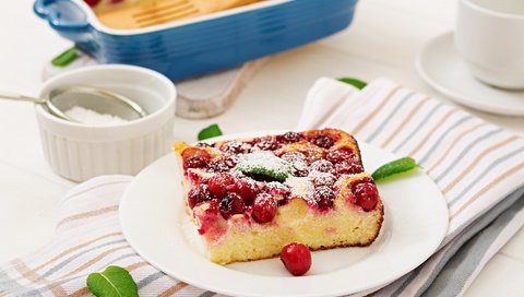 Обои вишня, десерт, сахарная пудра, творог, запеканка, timolina, cherry, dessert, powdered sugar, cheese, casserole разрешение 6000x4000 Загрузить