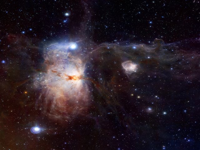 Обои космос, эмиссионная туманность, созвездие орион, space, emission nebula, the constellation of orion разрешение 2560x1600 Загрузить