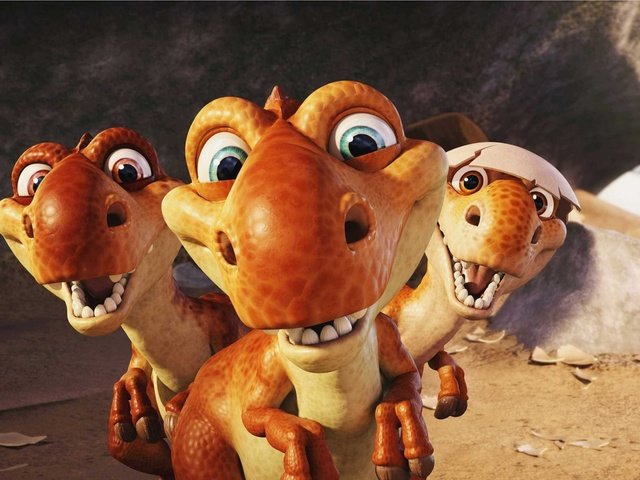 Обои мультфильм, ледниковый период, динозавры, cartoon, ice age, dinosaurs разрешение 2819x1581 Загрузить