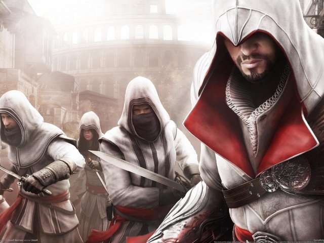 Обои assassin's creed brotherhood, убийцы, роги, роуг, killer, the horns, rogue разрешение 2560x1600 Загрузить