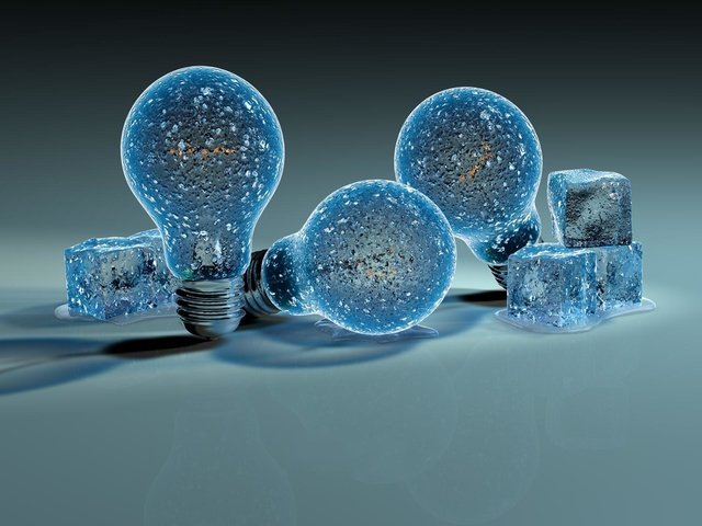 Обои лёд, лампочки, ice, light bulb разрешение 1920x1200 Загрузить