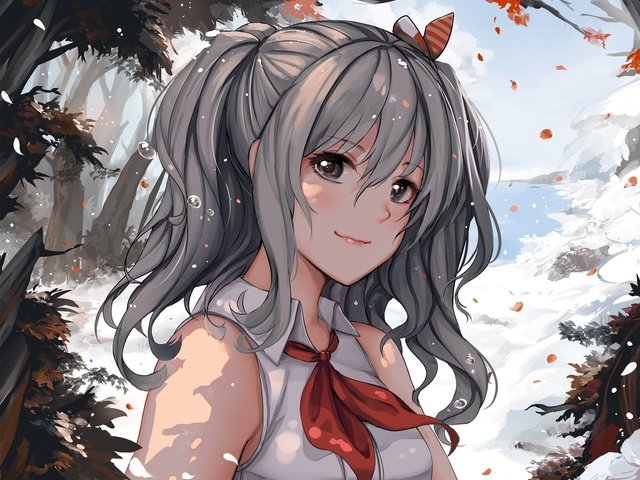 Обои арт, девушка, улыбка, аниме, лицо, kantai collection, sekigan, kashima, art, girl, smile, anime, face разрешение 1920x1536 Загрузить