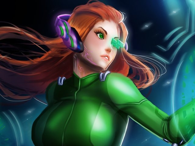 Обои девушка, рыжая, наушники, интерфейс, samus aran, metroid, girl, red, headphones, interface разрешение 2000x1468 Загрузить