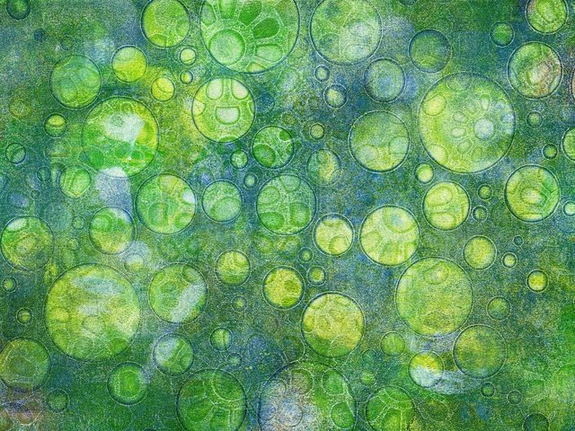 Обои абстракция, зелёный, узор, цвет, форма, круги, abstraction, green, pattern, color, form, circles разрешение 3009x1865 Загрузить