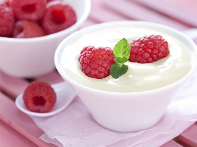 Обои малина, ягоды, десерт, йогурт, крем, raspberry, berries, dessert, yogurt, cream разрешение 1920x1278 Загрузить