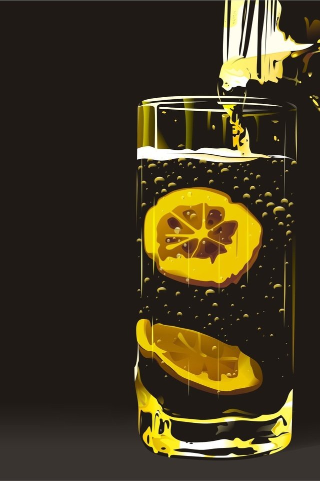 Обои вектор, лимон, стакан, vector, lemon, glass разрешение 1920x1440 Загрузить