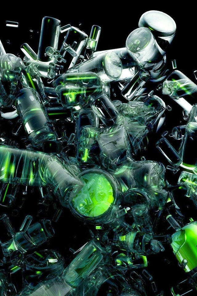 Обои зелёный, предметы, цилиндры, прозрачный, стекло, green, items, cylinders, transparent, glass разрешение 1920x1200 Загрузить