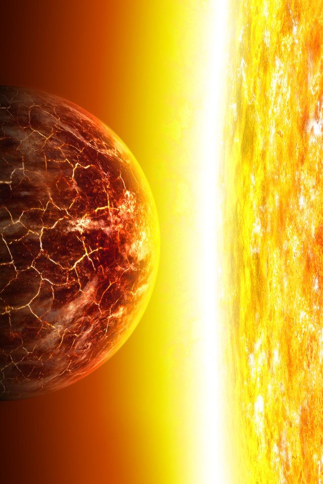 Обои солнце, планета, горит, the sun, planet, burns разрешение 1920x1200 Загрузить