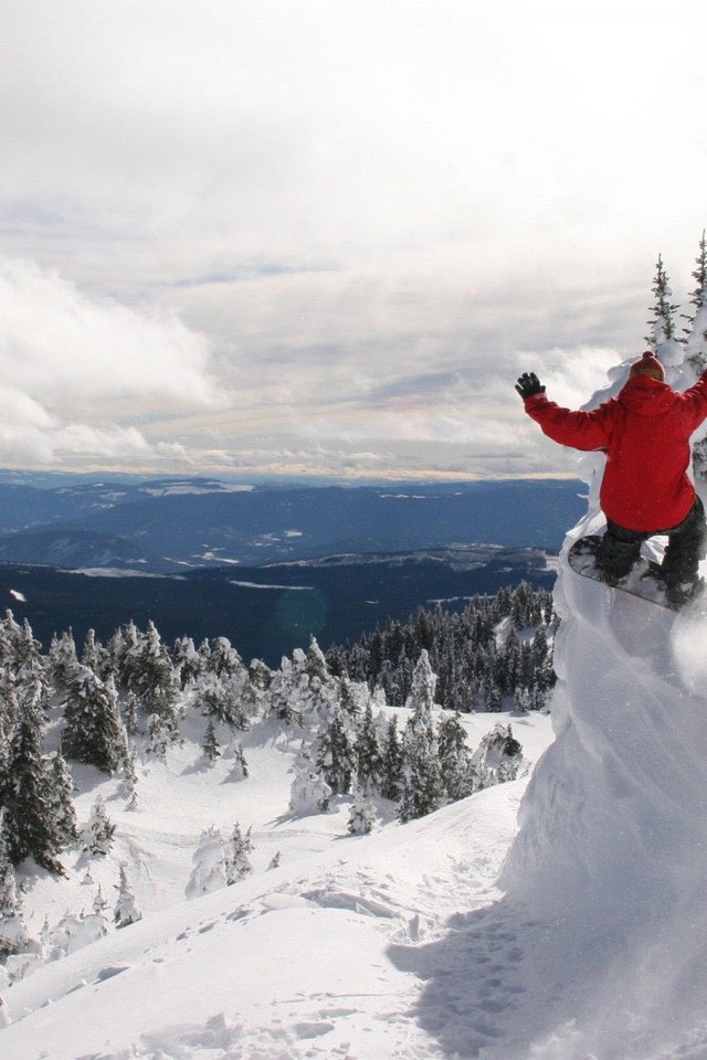 Обои горы, лес, зима, сноуборд, mountains, forest, winter, snowboard разрешение 1920x1200 Загрузить