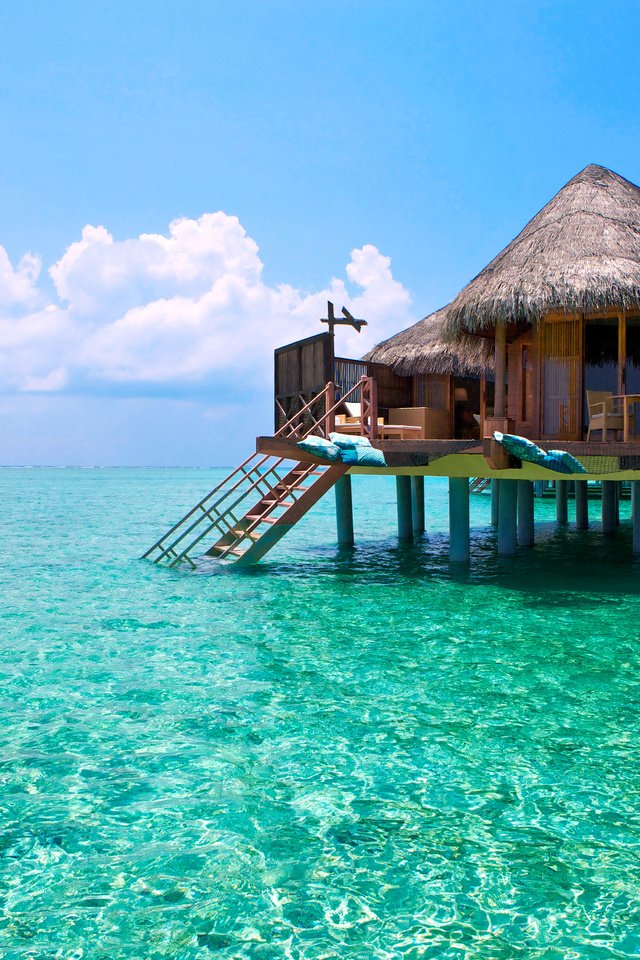 Обои море, бунгало, тропики, мальдивы, sea, bungalow, tropics, the maldives разрешение 5004x3320 Загрузить