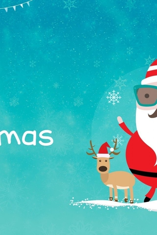 Обои олень, зима, рождество, санта клаус, новогодние олени, deer, winter, christmas, santa claus, christmas reindeer разрешение 1920x1200 Загрузить