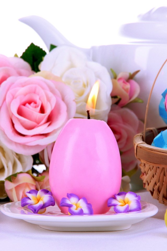 Обои свечи, розы, пасха, яйца, корзинка, candles, roses, easter, eggs, basket разрешение 4500x3000 Загрузить