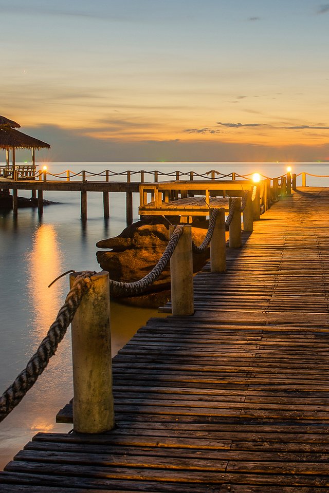 Обои закат, море, пирс, причал, sunset, sea, pierce, pier разрешение 1920x1200 Загрузить