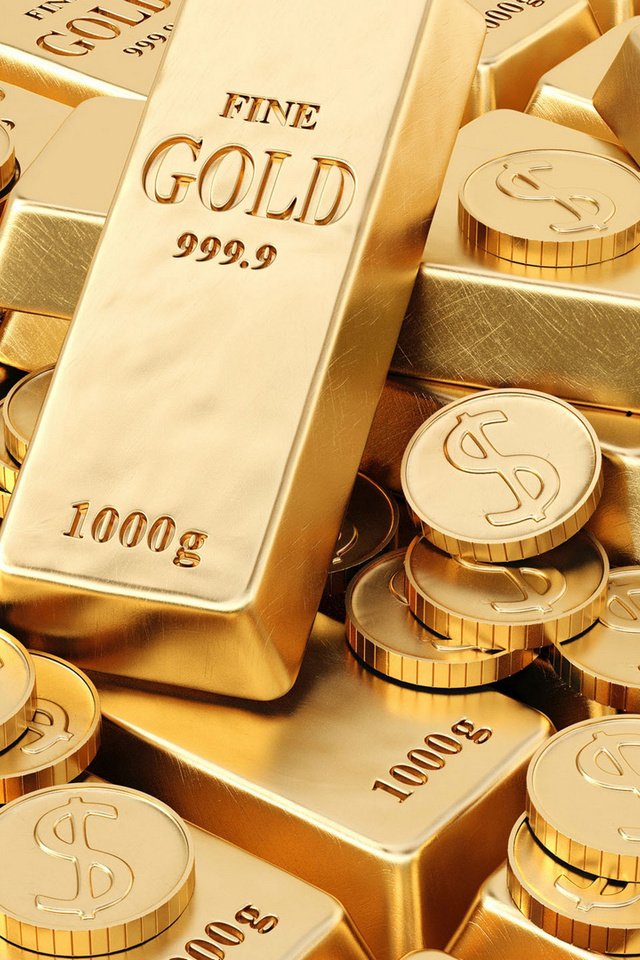 Обои металл, золото, монеты, слитки, проба, metal, gold, coins, bars, sample разрешение 1920x1080 Загрузить
