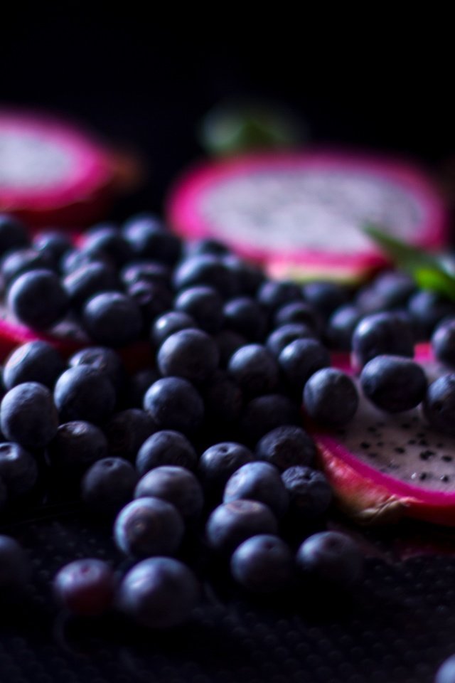 Обои фрукты, ягоды, черника, питайя, fruit, berries, blueberries, pitaya разрешение 5408x3479 Загрузить